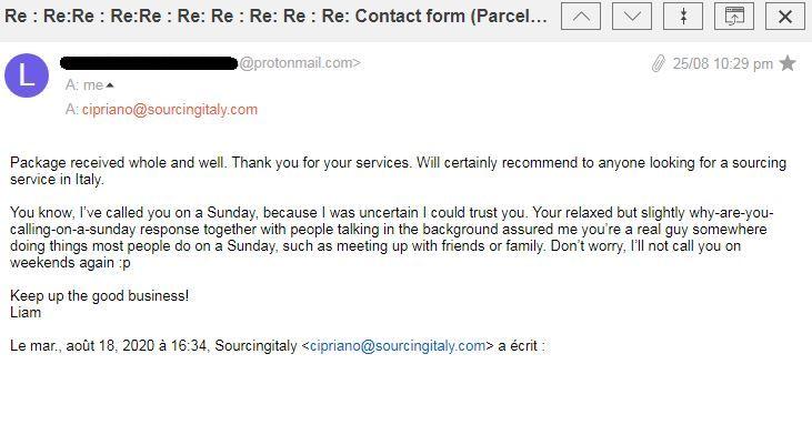 SourcingItaly Feedback Opinions Testimonials SourcingItaly Feedback Opinions Testimonials