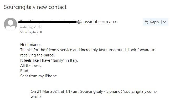 SourcingItaly Feedback Opinions Testimonials SourcingItaly Feedback Opinions Testimonials