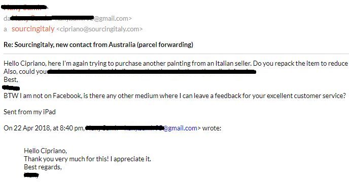 SourcingItaly Feedback Opinions Testimonials SourcingItaly Feedback Opinions Testimonials