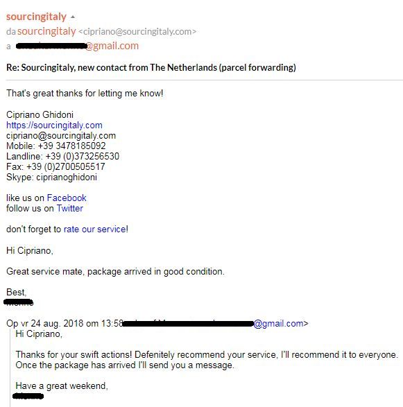 SourcingItaly Feedback Opinions Testimonials SourcingItaly Feedback Opinions Testimonials
