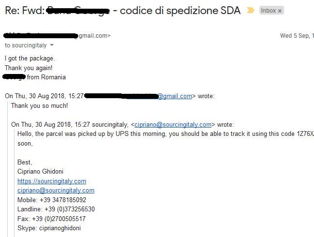 SourcingItaly Feedback Opinions Testimonials SourcingItaly Feedback Opinions Testimonials