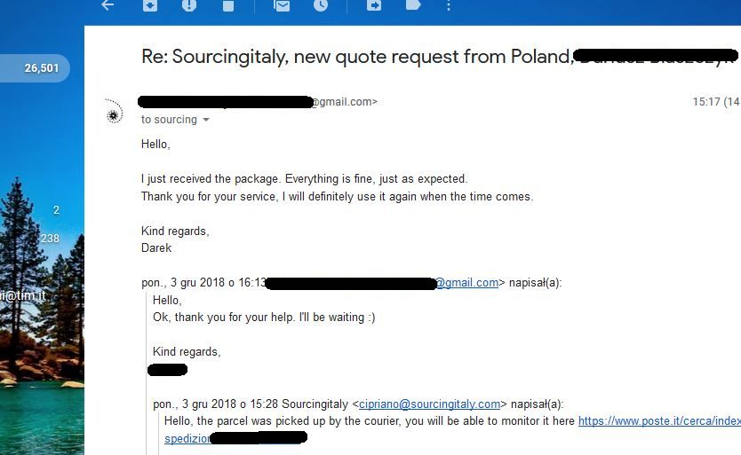 SourcingItaly Feedback Opinions Testimonials SourcingItaly Feedback Opinions Testimonials