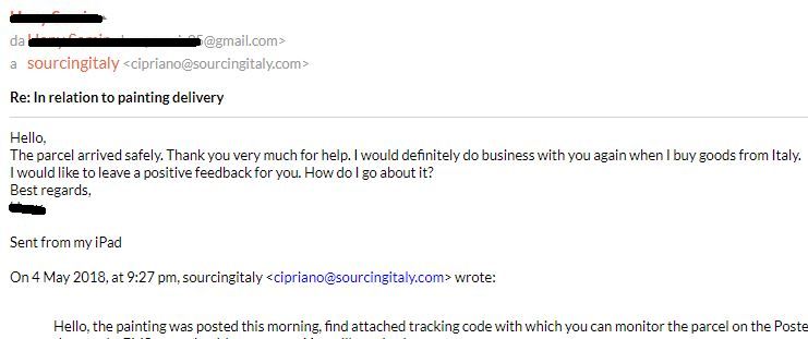 SourcingItaly Feedback Opinions Testimonials SourcingItaly Feedback Opinions Testimonials