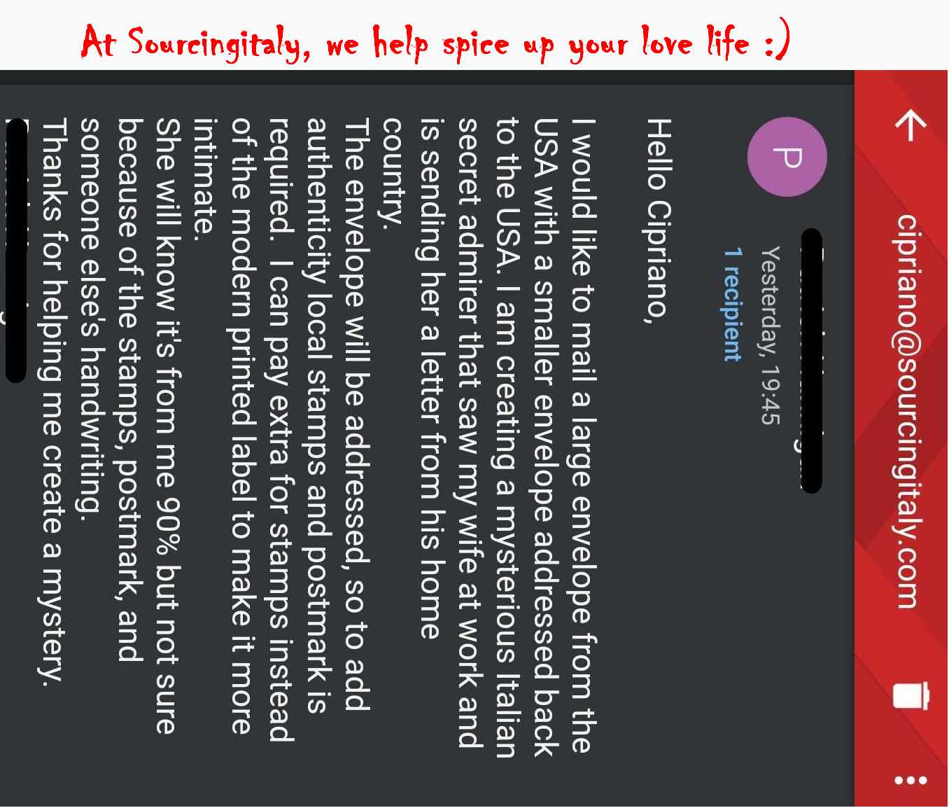 SourcingItaly Feedback Opinions Testimonials SourcingItaly Feedback Opinions Testimonials