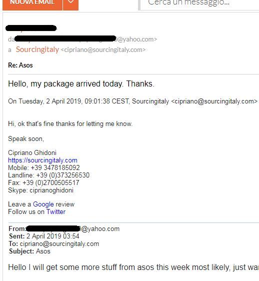 SourcingItaly Feedback Opinions Testimonials SourcingItaly Feedback Opinions Testimonials