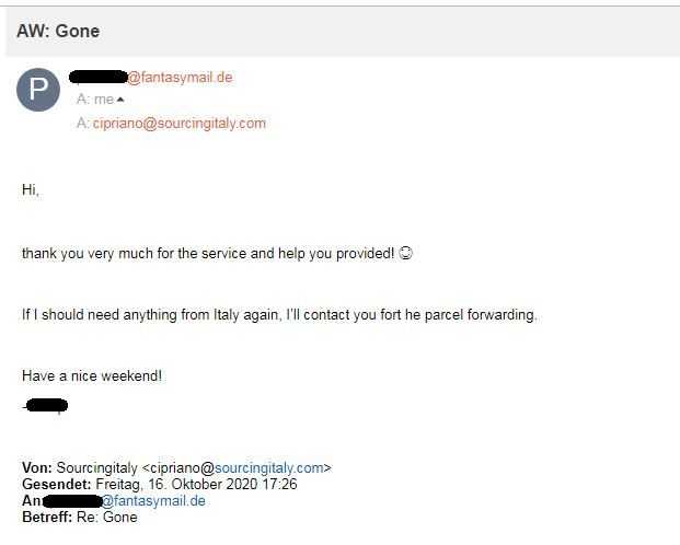 SourcingItaly Feedback Opinions Testimonials SourcingItaly Feedback Opinions Testimonials