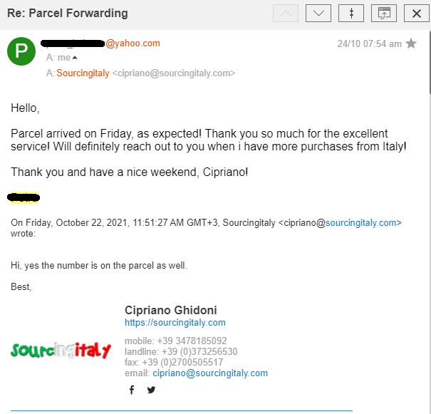 SourcingItaly Feedback Opinions Testimonials SourcingItaly Feedback Opinions Testimonials