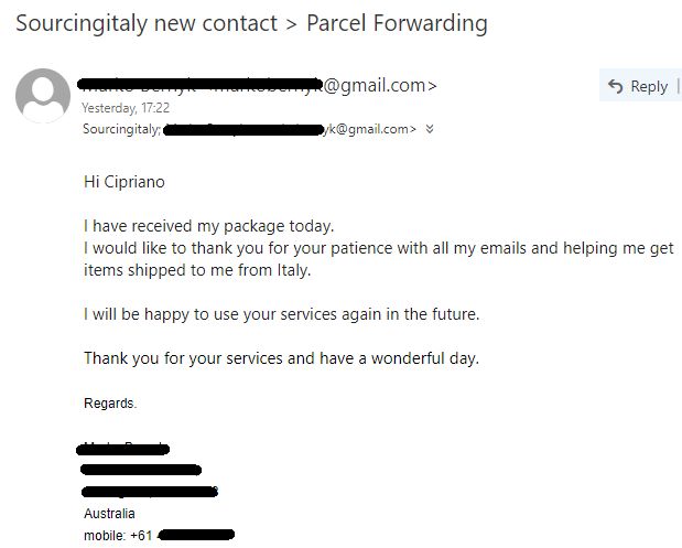 SourcingItaly Feedback Opinions Testimonials SourcingItaly Feedback Opinions Testimonials