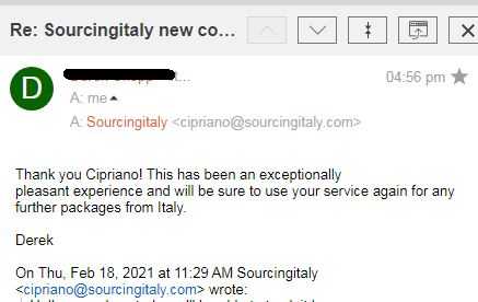 SourcingItaly Feedback Opinions Testimonials SourcingItaly Feedback Opinions Testimonials