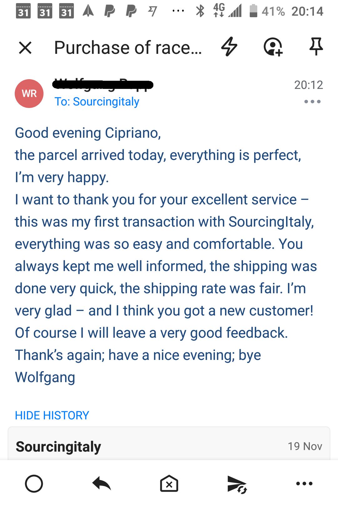 SourcingItaly Feedback Opinions Testimonials SourcingItaly Feedback Opinions Testimonials