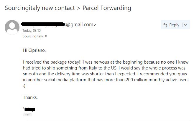 SourcingItaly Feedback Opinions Testimonials SourcingItaly Feedback Opinions Testimonials