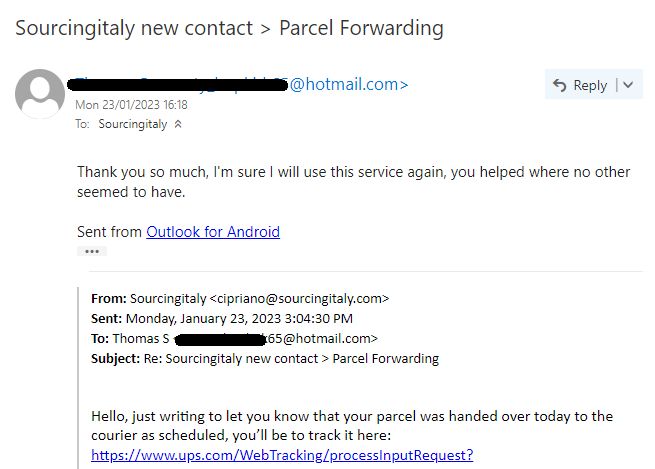 SourcingItaly Feedback Opinions Testimonials SourcingItaly Feedback Opinions Testimonials