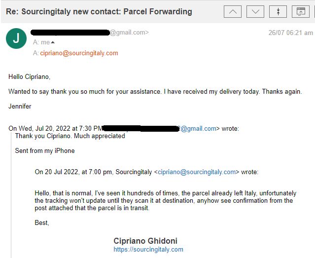 SourcingItaly Feedback Opinions Testimonials SourcingItaly Feedback Opinions Testimonials