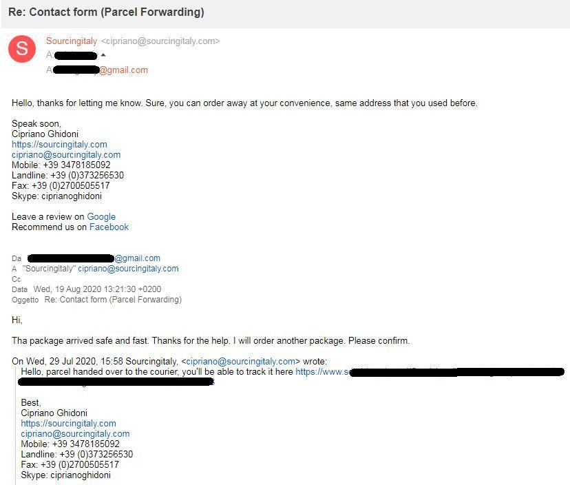 SourcingItaly Feedback Opinions Testimonials SourcingItaly Feedback Opinions Testimonials