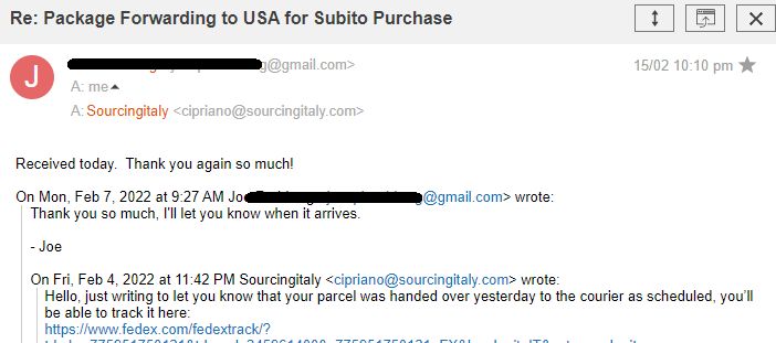 SourcingItaly Feedback Opinions Testimonials SourcingItaly Feedback Opinions Testimonials