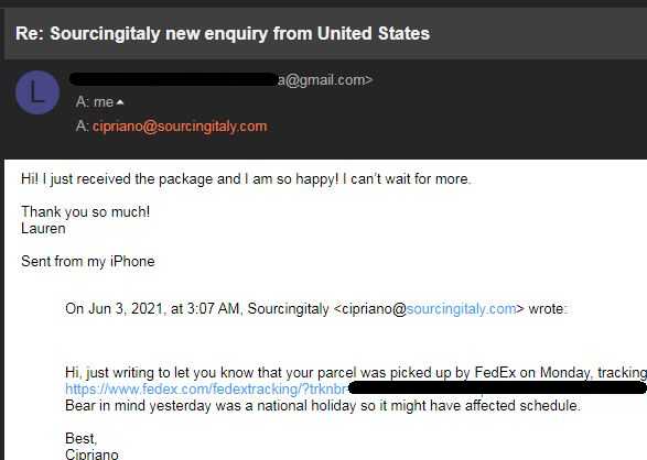 SourcingItaly Feedback Opinions Testimonials SourcingItaly Feedback Opinions Testimonials