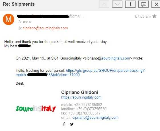 SourcingItaly Feedback Opinions Testimonials SourcingItaly Feedback Opinions Testimonials