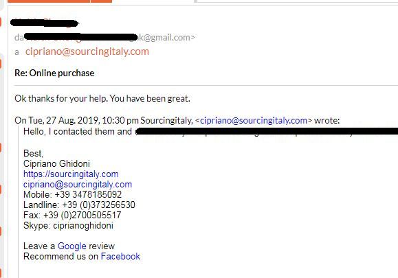 SourcingItaly Feedback Opinions Testimonials SourcingItaly Feedback Opinions Testimonials