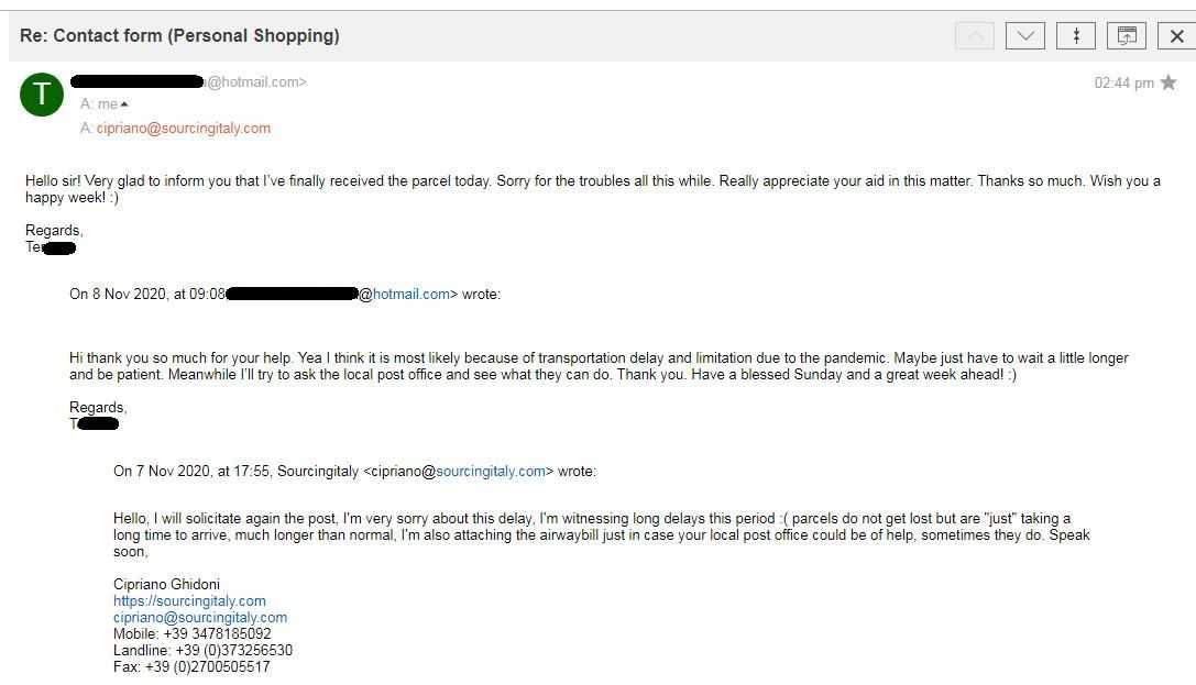 SourcingItaly Feedback Opinions Testimonials SourcingItaly Feedback Opinions Testimonials