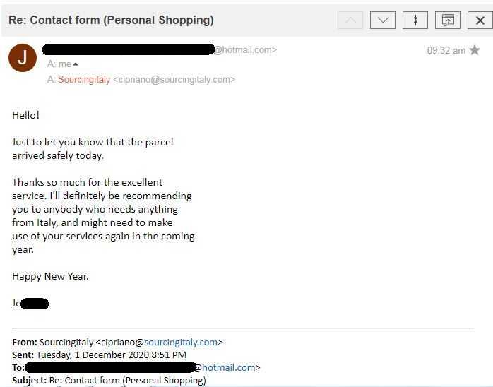 SourcingItaly Feedback Opinions Testimonials SourcingItaly Feedback Opinions Testimonials