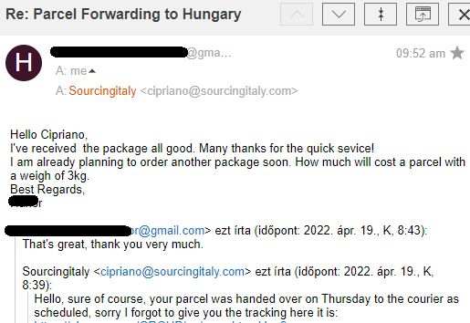 SourcingItaly Feedback Opinions Testimonials SourcingItaly Feedback Opinions Testimonials