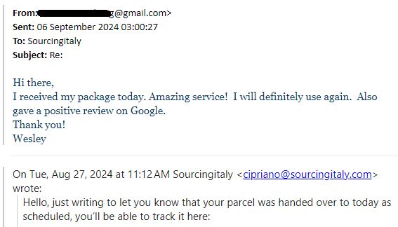 SourcingItaly Feedback Opinions Testimonials SourcingItaly Feedback Opinions Testimonials