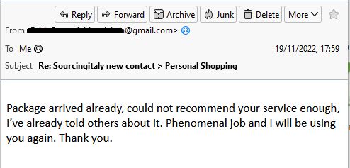 SourcingItaly Feedback Opinions Testimonials SourcingItaly Feedback Opinions Testimonials