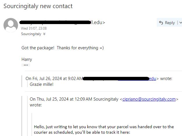 SourcingItaly Feedback Opinions Testimonials SourcingItaly Feedback Opinions Testimonials