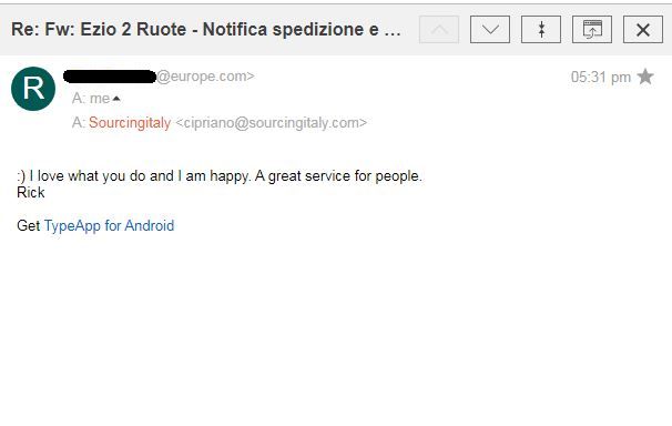 SourcingItaly Feedback Opinions Testimonials SourcingItaly Feedback Opinions Testimonials