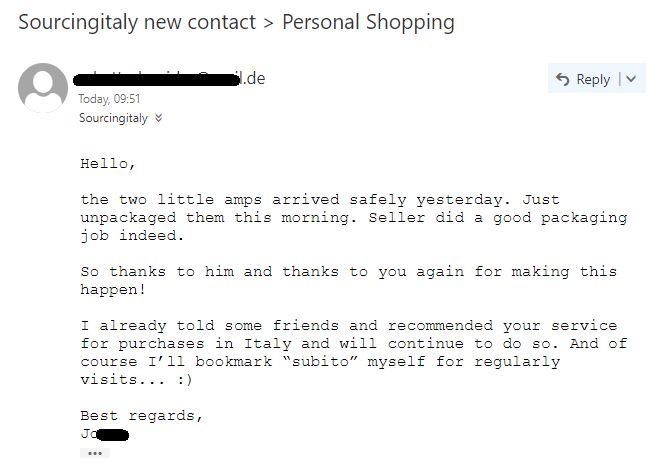 SourcingItaly Feedback Opinions Testimonials SourcingItaly Feedback Opinions Testimonials