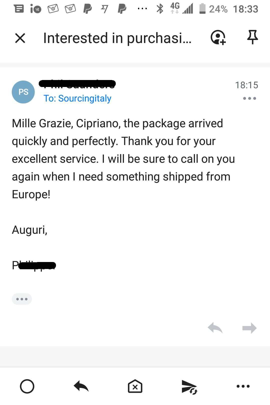 SourcingItaly Feedback Opinions Testimonials SourcingItaly Feedback Opinions Testimonials