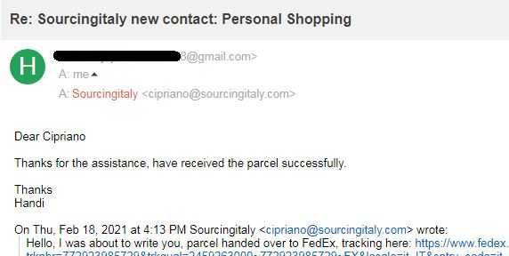 SourcingItaly Feedback Opinions Testimonials SourcingItaly Feedback Opinions Testimonials