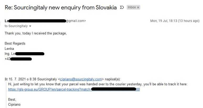 SourcingItaly Feedback Opinions Testimonials SourcingItaly Feedback Opinions Testimonials