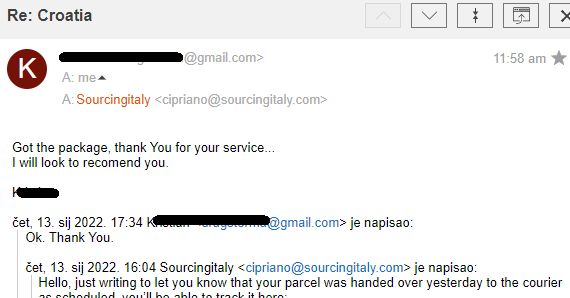 SourcingItaly Feedback Opinions Testimonials SourcingItaly Feedback Opinions Testimonials