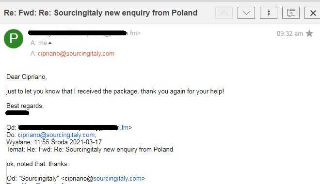SourcingItaly Feedback Opinions Testimonials SourcingItaly Feedback Opinions Testimonials