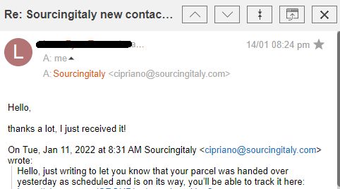 SourcingItaly Feedback Opinions Testimonials SourcingItaly Feedback Opinions Testimonials