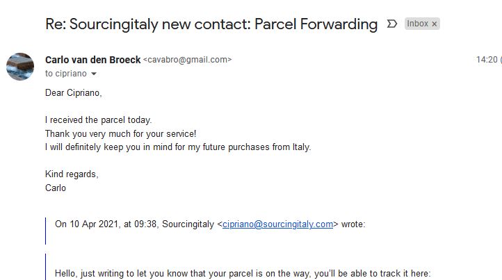SourcingItaly Feedback Opinions Testimonials SourcingItaly Feedback Opinions Testimonials