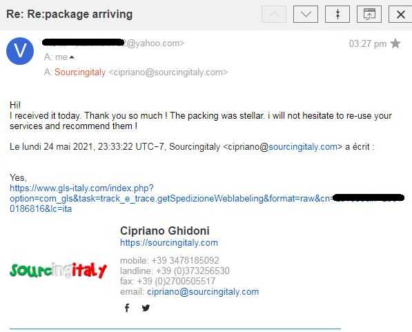 SourcingItaly Feedback Opinions Testimonials SourcingItaly Feedback Opinions Testimonials