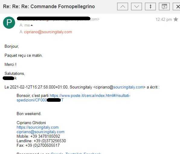 SourcingItaly Feedback Opinions Testimonials SourcingItaly Feedback Opinions Testimonials