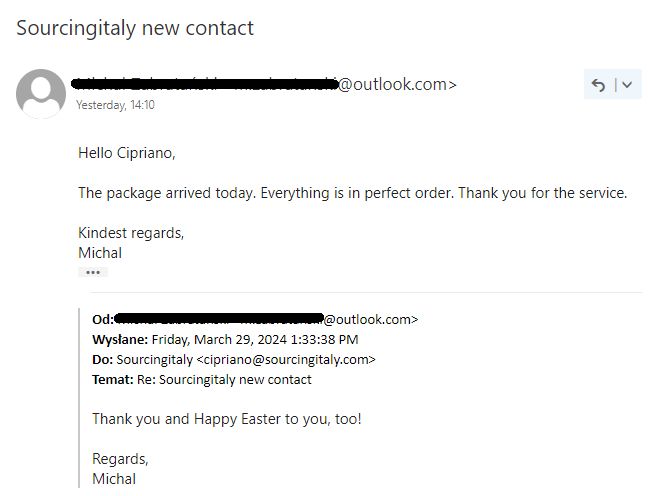 SourcingItaly Feedback Opinions Testimonials SourcingItaly Feedback Opinions Testimonials