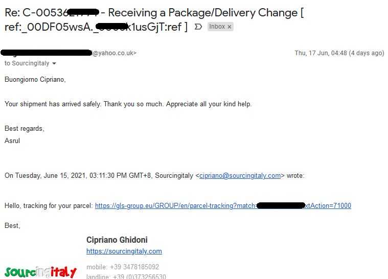 SourcingItaly Feedback Opinions Testimonials SourcingItaly Feedback Opinions Testimonials