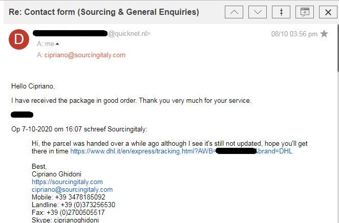 SourcingItaly Feedback Opinions Testimonials SourcingItaly Feedback Opinions Testimonials