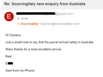 SourcingItaly Feedback Opinions Testimonials SourcingItaly Feedback Opinions Testimonials
