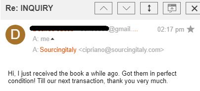 SourcingItaly Feedback Opinions Testimonials SourcingItaly Feedback Opinions Testimonials