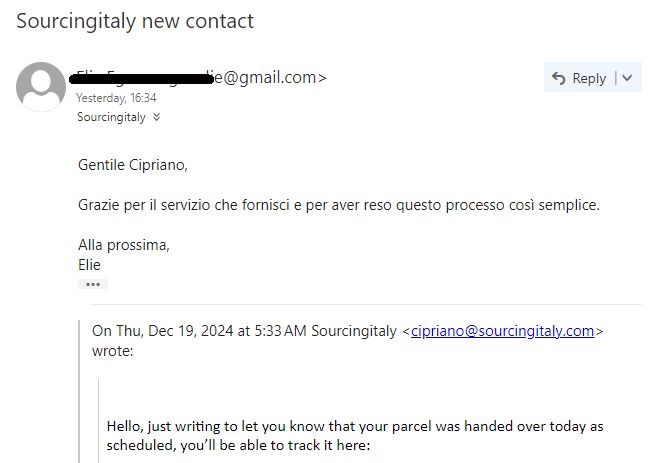SourcingItaly Feedback Opinions Testimonials SourcingItaly Feedback Opinions Testimonials