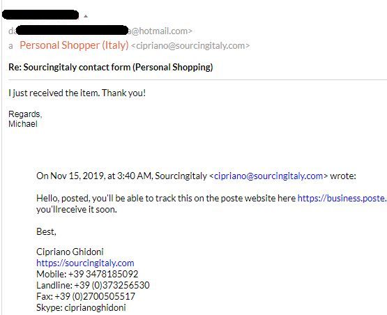 SourcingItaly Feedback Opinions Testimonials SourcingItaly Feedback Opinions Testimonials