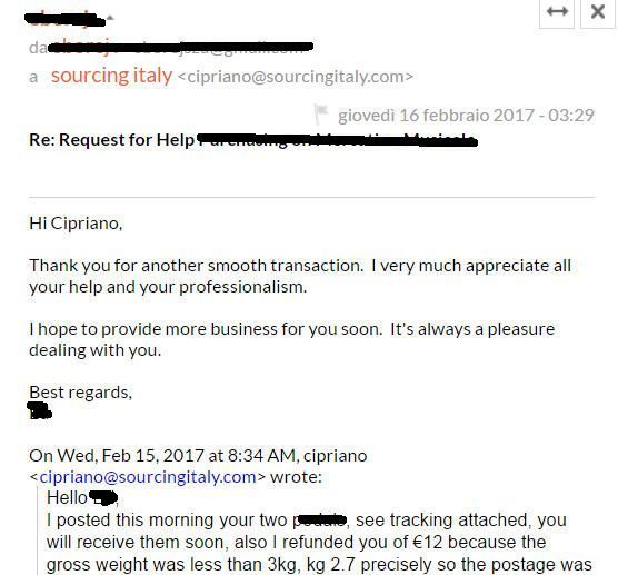 SourcingItaly Feedback Opinions Testimonials SourcingItaly Feedback Opinions Testimonials