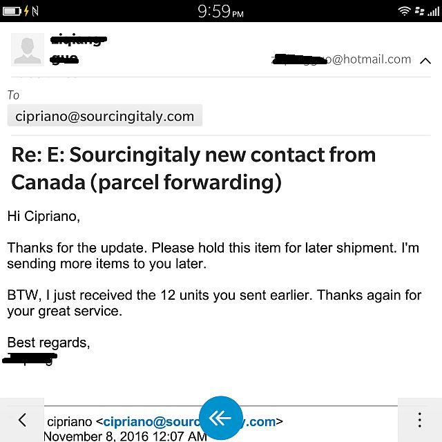 SourcingItaly Feedback Opinions Testimonials SourcingItaly Feedback Opinions Testimonials