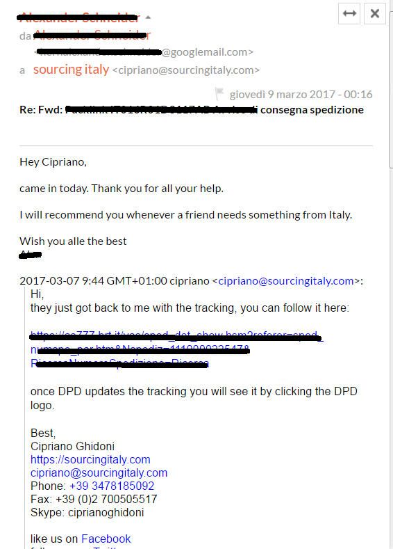 SourcingItaly Feedback Opinions Testimonials SourcingItaly Feedback Opinions Testimonials