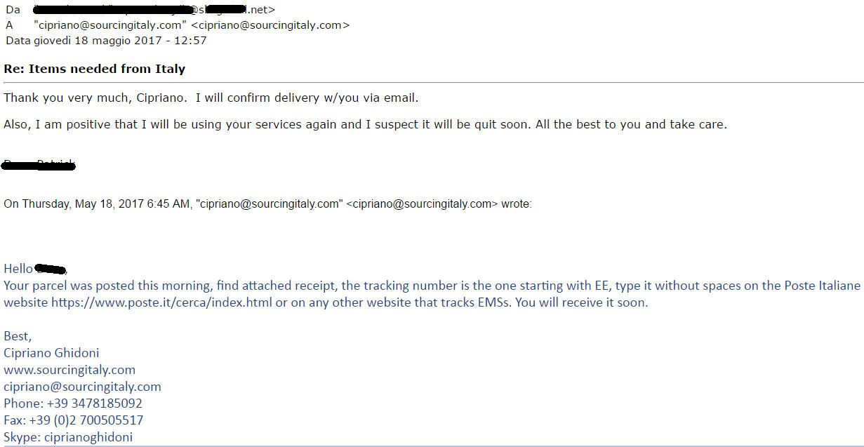 SourcingItaly Feedback Opinions Testimonials SourcingItaly Feedback Opinions Testimonials